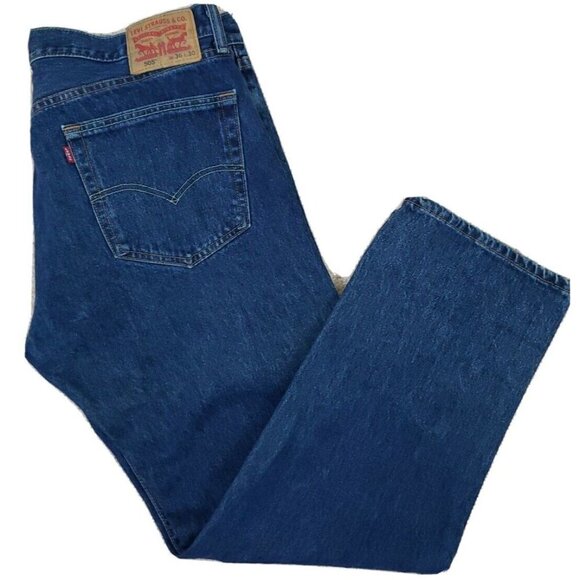 Levi's 505 ~Men's Size 36/30~ Blue Denim REGULAR Fit Straight Leg Jeans Cotton. - Picture 1 of 12